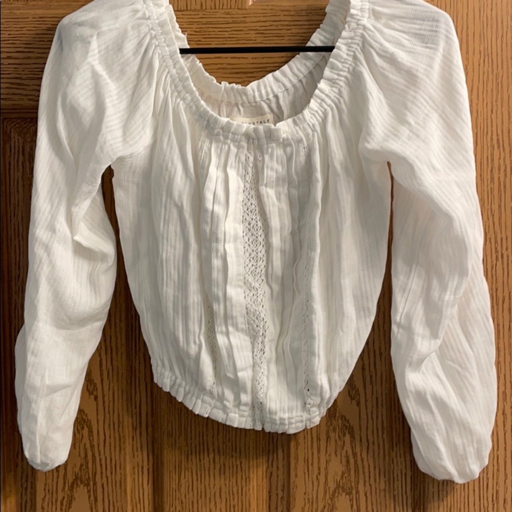 Aeropostale white long sleeve crop top.. - Picture 7 of 7